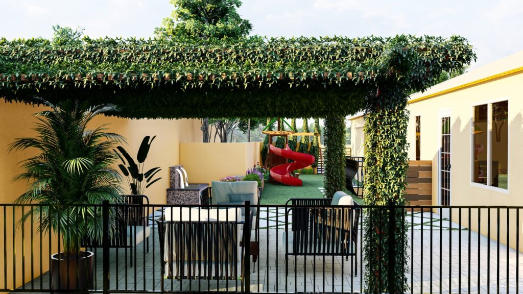 Duplex-Balkongartengestaltung